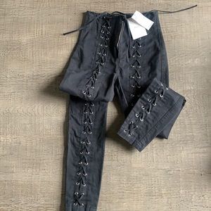ALC HIGH WAIST LACE UP PANTS